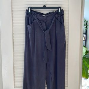 Marine Layer Ivy Wide Leg Pant in Faded Black